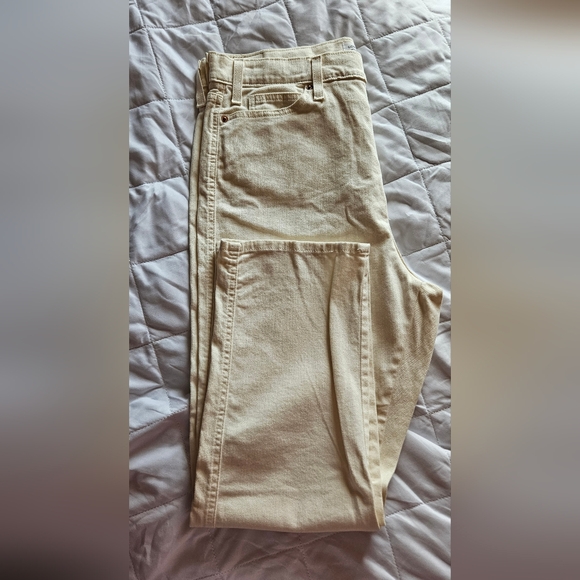 Women's Levis Cream Jeans 16W - Picture 1 of 8